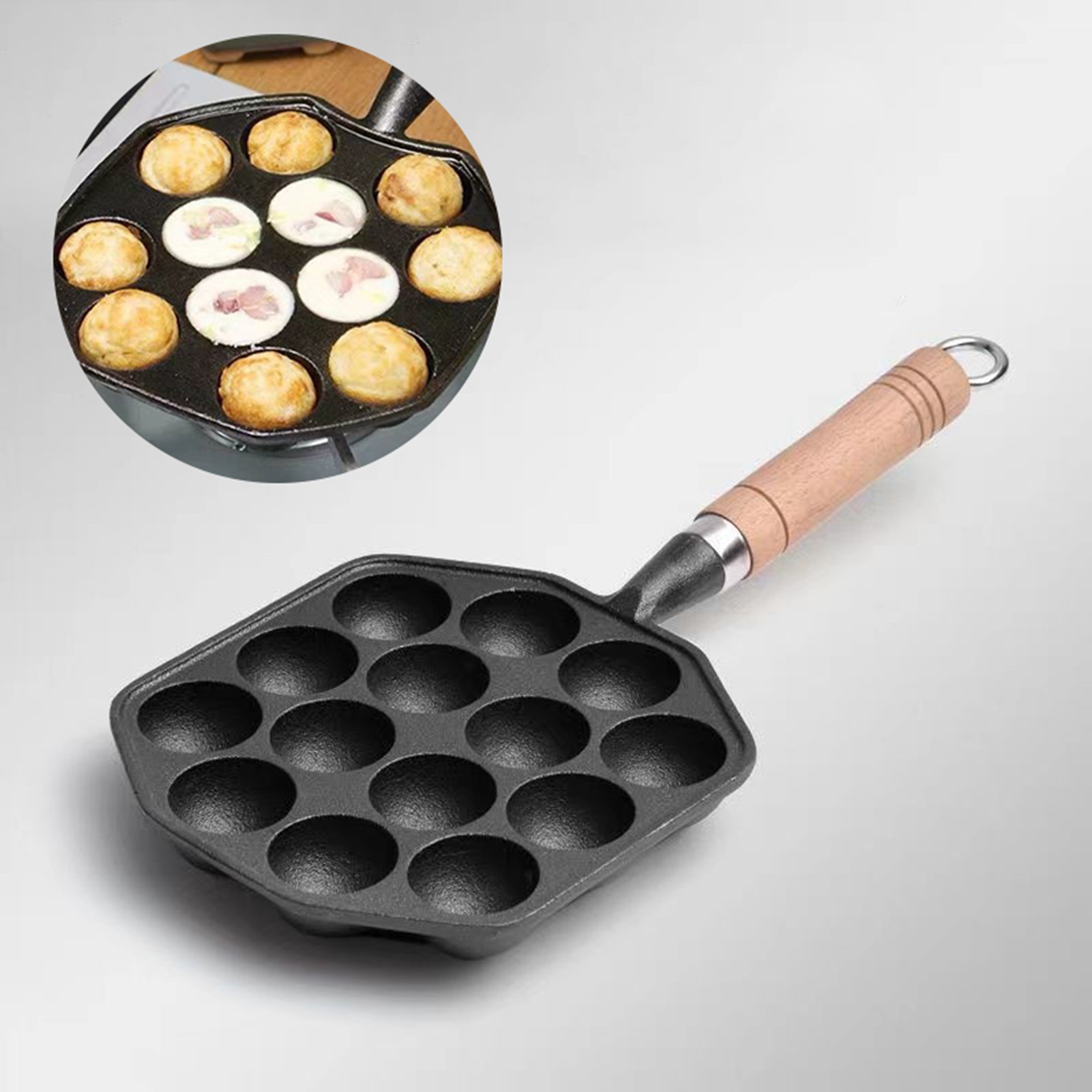 Takoyaki Grill Plate - 14 delik Takoyaki Pan yapışmaz dökme