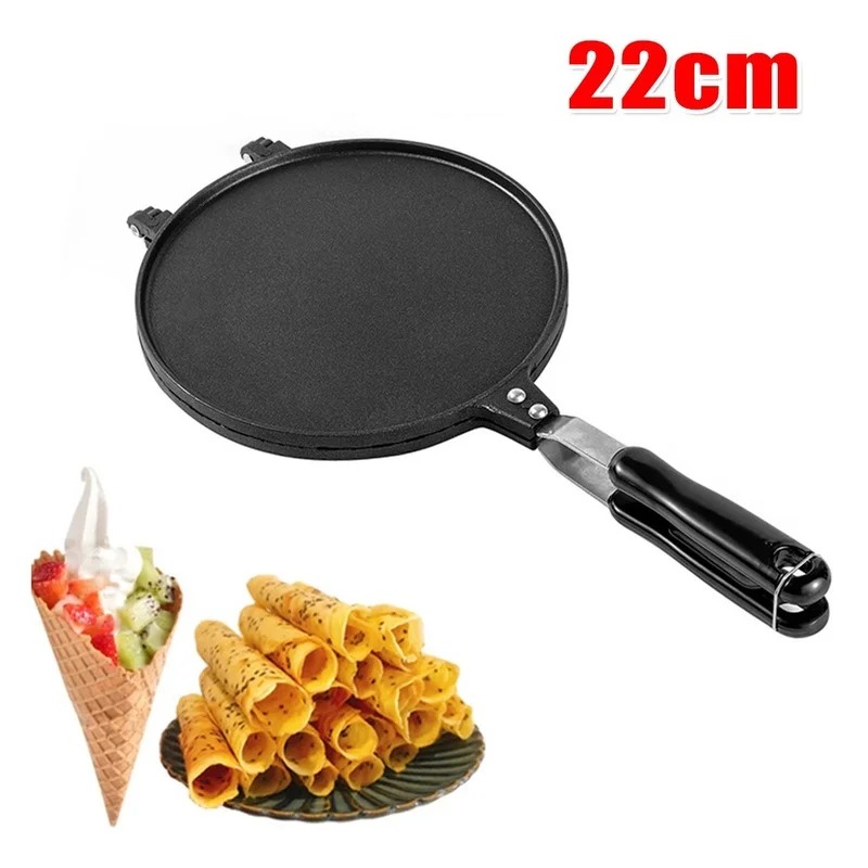 Waffle Cone Maker - 22 cm Yapışmaz Yumurta Rulo Waffle