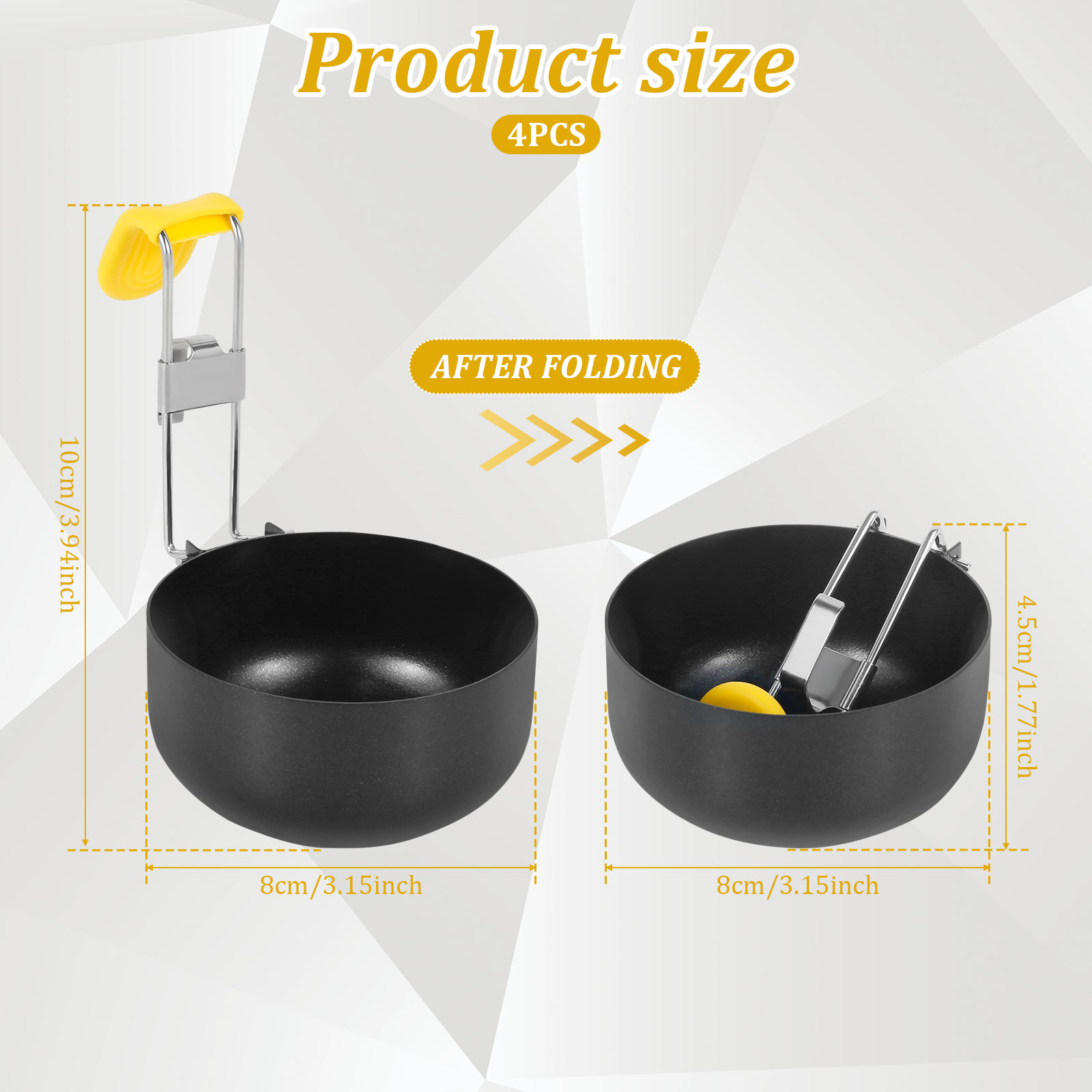 4'lü Paket Paslanmaz Çelik Yum - Mini Pancake Griddle incelemesi ve fiyatı